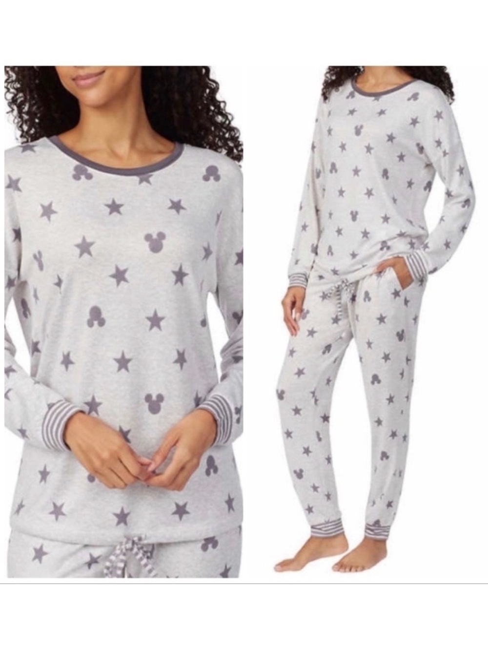 Disney Mickey Soft Lounge Pj Jogger Set Size L - Picture 3 of 4